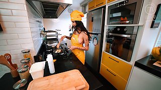 Hot lesbian Latinas cooking - Part 2