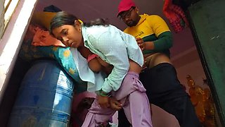 Desi Stepbrother Fucks Stepsister's Tight Pussy in Bathroom Outdoor Sex