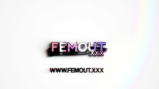 FEMOUT XXX Trans Beauty Masturbates and Gets Anal