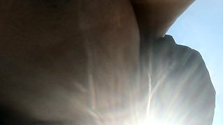 Real amateur outdoor couple enjoying hard fucking action