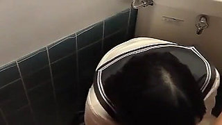 College Girls: Footage of Sex in the Restroom 3-6