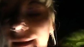 Dirty-Talking Russian Blonde Girl Swallows Cum