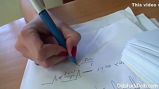 Math Teacher Fucks 18yo Innocent College Girl To Allow Her To Pass The Exam