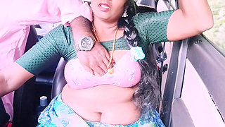 Desi Car Sex. Beautiful Housewife Cheating Husband Fucking for Long Drive with Husbend's Stepbrother. Telugu Dirty Talks