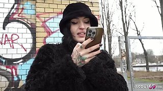Skinny Goth Teen Brisen Gets Rough Fuck & Squirting Orgasm in German Scout Casting - Deepthroat & Rimjob