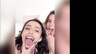 Irresistible Abbie Maley and Miss Faye at pussy licking video