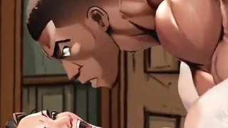 Cuckold Husband Came Home From Work Too Early and Caught His Wife Fucking the Gardener. Anime. Hentai