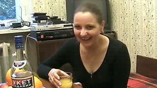 Really voracious and drunk Russian bitch gets poked mish