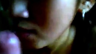 Asian College Girl Gives a Blowjob and Swallows