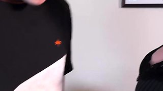 Curvy Blonde BBW MILF Gives Hot Blowjob At Home