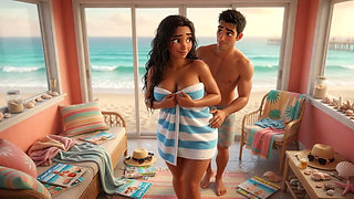 Secret Summer Heat in the Beach House Jacuzzi with My Partner's Closest Friend (ai Generated)
