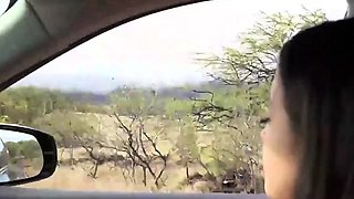 TEEN ASIAN SKANK MILKS DICK IN CAR