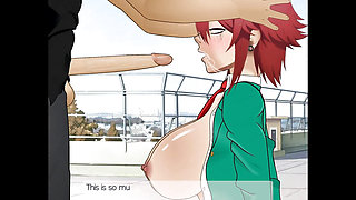 Tomo-chan the Tomboy Can Already Deepthroat His Nice Thick Cock Balls Deep for Her Very First Blowjob