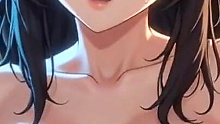 Cute Anime Girls Showing Boobs. Ai Animation