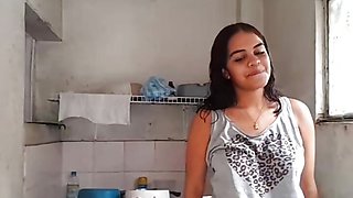 BRUNETTE LATINA LOVES TO FUCK HER STEPBROTHER IN THE WASHING MACHINE WHEN NO ONE IS IN THE HOUSE - SUB