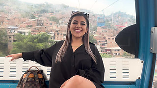 I Fuck and Suck Cock Outdoors to My Stepbrother's Best Friend While We Ride the Cable Car in My City! Naty Delgado & Brian Evans