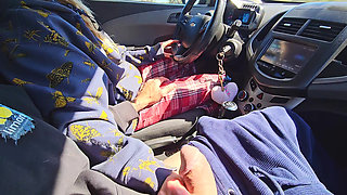 Traveling with My Girlfriend I Couldn't Resist the Urge: Luxury Handjob and Blowjob on the Side of the Road