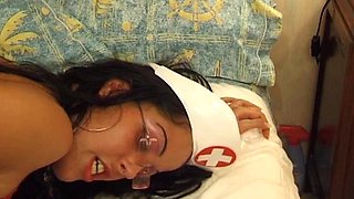 Stunning French Nurse Rides Dick Anally Until a Massive Cumshot