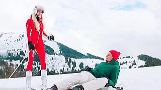 Big Sexy Boobs Mature Blonde And Young Guy Have Sensual Sex In The Mountains - Brandi Love