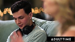 Milf Rachael Cavalli catches her stepson jerking off and decides to have sex with him!