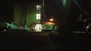 Thick BBW Wife in Lingerie in Public Hotel Parking Lot! Badblondiemonroe