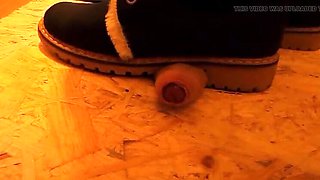 Domina crushes cock with high heels