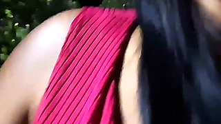 Nicoly Mattos Flashing Hairy Pussy and Big Tits in Square