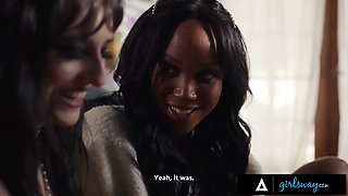 Girlsway - goth stunner Lana Smalls & Big Tits bff August Skye summon sex spirit cougar Penny Barber