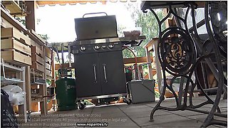 Leon Lambert - No Panties Mini Skirt Short Skirts Barbeque Party With Hot Tight Shaved Pussy Girls Outdoors