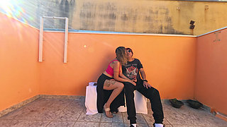 Blind man has a lucky day while resting in a public place.