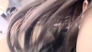 Amateur asian teen licks ass and sucks cock