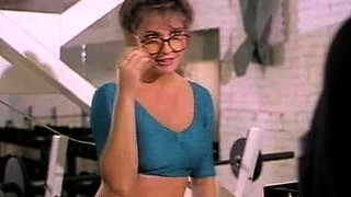 Hot brunette with big boobs gives hot blowjob