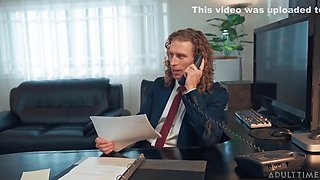 Michael Rips Her Stockings And Fucks His Bbw Secretary - Michael Vegas And Karla Lane