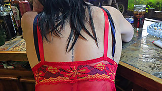 Customers wife started fucking me in public