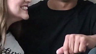 Stuck Is Huge Dick in Her Ass. Tatted Jock