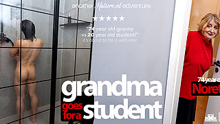 25 Year Old Exchange Student Gets To Fuck The Very Horny And Curvy 74 Year Old Grandma Noretta