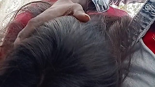 Real sex with girlfriend in garden