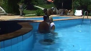 Blonde Latina Sucks Cock In Pool And Gets Fucked