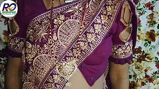 Newly wedded beautiful Bhabhi becomes bride by wearing a new saree I convinced Bhabhi to fuck me hard in Hindi Claire Vays