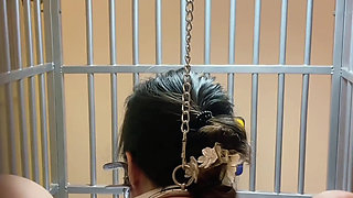 Slave Doll Aaruna Diary 15 (locked in Crate Viberator Bondage Mouth Opener Orgasm Squirting, Electric Butt Plug)