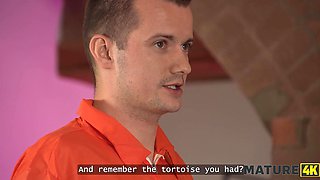 MATURE4K. Rough sex with a big-titted MILF neighbour to steal her diamonds