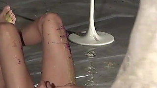 Mistress Teases Cross-dressing Masochist with Cane and Hot Wax and Uses Nipple Clips to Enlarge and Train His Nipples