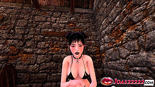 3D Animation Goth Anime Girl Haruka - Teasing POV with Dick Glans, Tongue Licking Blowjob Only, Obligatory Mouth Fuck