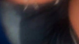 Brunette solo darling masturbating at home
