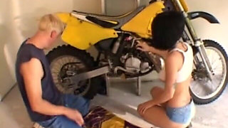 Cute Teen Allie Sex in Motorcycle