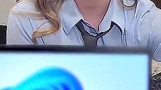 His Horny Stepdaughter Knows the Best Secretaries Fuck Their Bosses While They Work