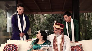 Hindu milf gets fucked by her husband's twins