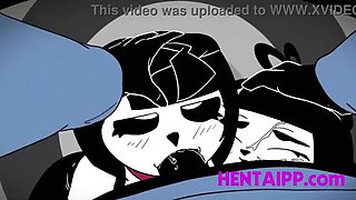 Uncensored Hentai Animation: Three-Way Cock Sucking with Mime & Dash - Hardcore Hentai Action