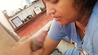 My step mother catches me while my dad works