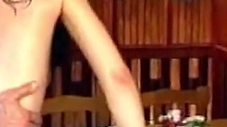 Piss Drenched Mature Slut Pounded on Restaurant Table